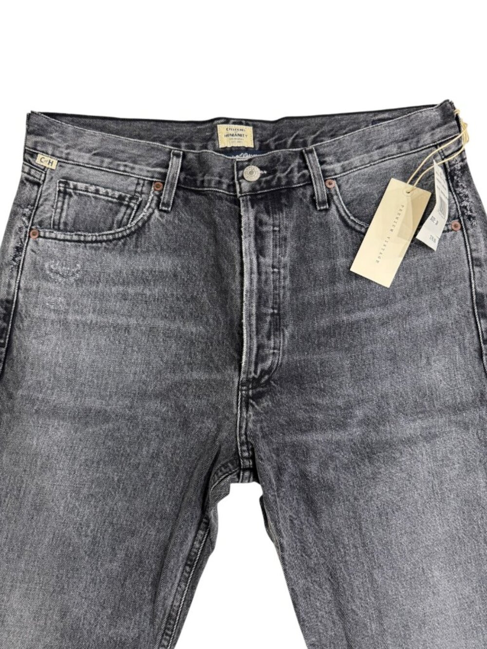 🆕 Citizens of Humanity Charlotte High Rise Straight Jeans Grayscale Wash $278🏷 - Picture 5 of 12